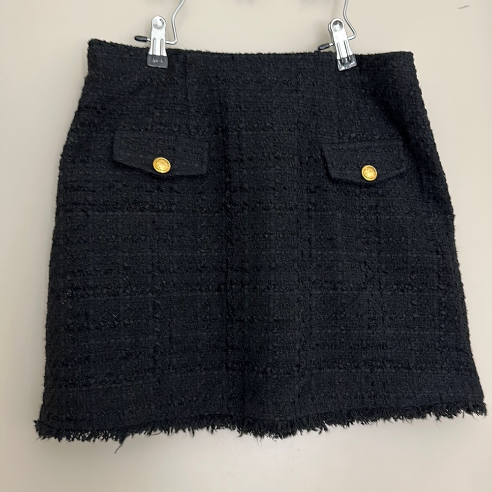 Express High Waisted A-Line Tweed Mini Skirt